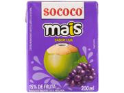 Água De Coco Sococo Mais Sabor Uva 200ml