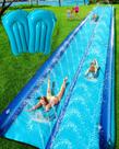 Água de nascente Slip and Water Slide 6,7 m com aspersor para crianças e adultos
