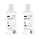 Água Estéril - Grau USP Ultra Pura - Livre de RNase/DNase/Endotoxinas, Água Deionizada Estéril 18,2 Mega Ohm-cm - 500 mL x2 (1000 mL total)