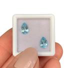 Água Marinha Azul Gota Par 1,90ct (2)