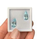Água Marinha Azul Gota Par 7,93ct