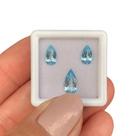 Água Marinha Azul Gota SET 2,03ct