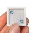 Água Marinha Brilhante ø5mm Par 0,89ct