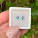 Água Marinha Gota Par 0,75ct Água Marinha Gota Par 0,75ct