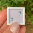 Água Marinha Oval 6x4mm Par 0,87ct Água Marinha Oval 6x4mm Par 0,87ct