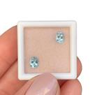 Água Marinha Oval Par 0,90ct