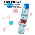 Água Micelar Limpeza Facial Ácido Hialurônico Demaquila Limpa e Hidrata 120ml Super Poderes