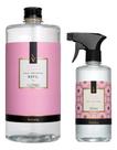 Agua Perfumada Facilitador de Passar Odorizador de Tecidos Via Aroma - Peonia + Refil 1 Lt