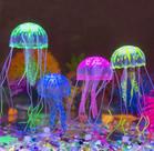 Água Viva Fluorescente Enfeite Para Aquários Cor Amarela