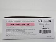 Agulha de seguranca 18g 40mmx1,2mm sol care c/100und