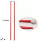 Agulha de Tricô Plástica Cabo Longo 4,0mm - Circulo