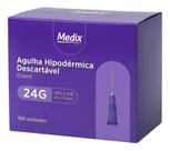 Agulha Descartável 20x0,55MM (24Gx3/4) Caixa c/100 un - Medix