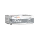 Agulha Gengival Longa 27G, Uniqmed - 100 Unidades