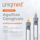 Agulha Gengival Uniqmed - Caixa com 100 unidades - Uniqmed Tamanho:EXTRA CURTA 0,30mmx16mm (30Gx5/8POL)