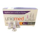 Agulha para Caneta de I nsulina 5mm 31G 0,25mm c/ 100 Uniqmed