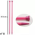 Agulha para Tricô Plástica Cabo Longo 8,0mm - Circulo