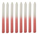 Aib vela palito tradicional bicolor rosa e branca maço c/ 8un 17cm
