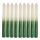 Aib vela palito tradicional bicolor verde e branca maço c/ 8un 17cm