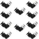 Air Fittings Jienk Male Elbow 1/4 Tube OD x 1/8 NPT Thread x10