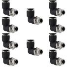 Air Fittings Jienk Pneumatic Male Cotovelo 10PCS 3/8 Tubo OD x 1/4 NPT