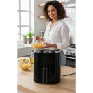 Air Fryer 3,5L Preta: Saúde e Sabor Sem Óleo