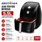 Air Fryer Britânia 5,5L 1500W Redstone Cesto Antiaderente Fritadeira Sem Óleo Timer 60 Min