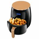 Air Fryer Elétrica 6L Sem Óleo Digital Touch Preta e Dourada 360 Grande Capacidade com Timer e Cesto Antiaderente