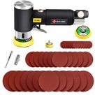 Air Sander SI FANG Mini Orbital Pneumático com Discos de Lixar