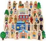 Ajudantes comunitários de madeira Pretend Play Toys Atoylink 36 unidades