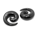 Alargador Espiral Acrílico Preto