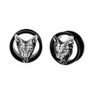 Alargadores De Orelha Gótico Punk Com Design De Esqueleto, Cobra, Fantasma E Civeta, 2 Peças, Em Aço Alargadores De Orelha Gótico Punk Com Design De Esqueleto, Cobra, Fantasma E Civeta, 2 Peças, Em Aço