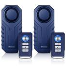 Alarme de bicicleta WSDCAM 113dB, controle remoto sem fio, pacote com 2 unidades, azul