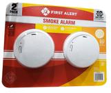 Alarme de fumaça First Alert, fotoelétrico de 10 anos, pacote com 2 Alarme de fumaça First Alert, fotoelétrico de 10 anos, pacote com 2