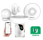 Alarme S/ Fio Casa Inteligente Wifi Smart Iss 1001 Intelbras c/câmera Interna 360 Alarme S/ Fio Casa Inteligente Wifi Smart Iss 1001 Intelbras c/câmera Interna 360