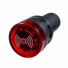 Alarme Sonoro Buzzer Sinaleiro LED Vermelho 22mm 220V - DNI