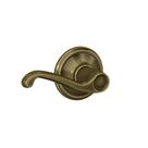 Alavanca de porta SCHLAGE F10 V FLA 609 Latão antigo