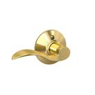 Alavanca de porta SCHLAGE F170 ACC 605 RH Latão brilhante à direita