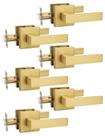 Alavanca de porta Tinewa Gold Keyless Square Alavancas e alças x6