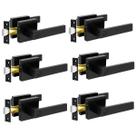 Alavancas de porta KAMOTA Privacy Matte Black, pacote com 6 camas e banheira