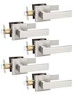 Alavancas de porta Tinewa Brushed Nickel Passage, pacote com 5