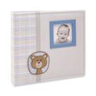 Album 100 fotos 15x21 bebe tecido urso luxo azul- ical 862