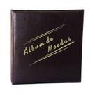 Álbum Acolchoado 2 argolas pequeno Marrom para 200 Moedas