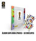 Álbum Capa Dura (Prata) + 10 Envelopes c/ 7 Figurinhas Cada - FIFA WORLD CUP 2026