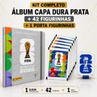 Álbum Copa do Mundo 2026 Premium Colecionador Capa Dura Prata 42 Figurinhas e Porta Figurinhas inclusos