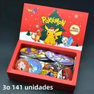 Álbum De Cartas Colecionáveis Pokémon Tazos 1ª/2ª/3ª Geração 30/141/160PCS Pikachu Charizard Trainer