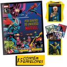 Álbum de Figurinhas Universo Marvel HQ História Heróis + 75 Cromos Para Ler Colecionar e Colar
