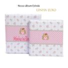 Álbum de fotos com estojo para bebê 15x21/20x25 - bordado minha infância rosa Álbum de fotos com estojo para bebê 15x21/20x25 - bordado minha infância rosa