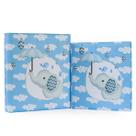 ÁLBUM DE FOTOS COM ESTOJO PARA BEBÊ 15X21/20X25 - Elefante azul