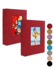 Álbum de fotos GPIRAL Small 4x6 em tecido vermelho, pacote com 2 Álbum de fotos GPIRAL Small 4x6 em tecido vermelho, pacote com 2