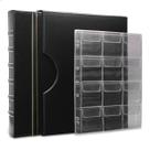 Álbum de Luxo Preto 10 Folhas para 120 Moedas 3BZN G